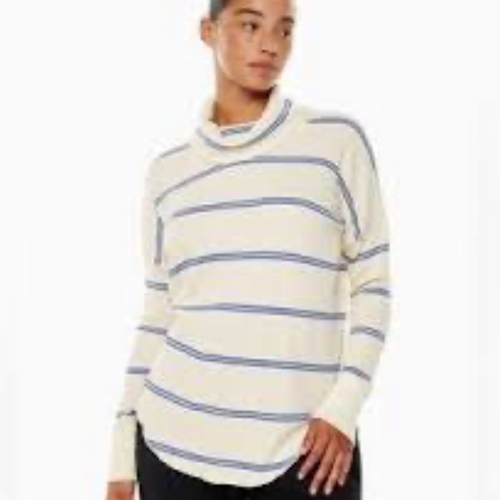 125. group by babaton thermal s stripe mock neck